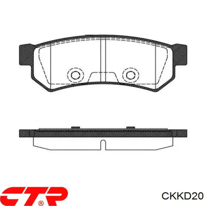 Задні гальмівні колодки CTR CKKD20 ціна, від 11.40 USD