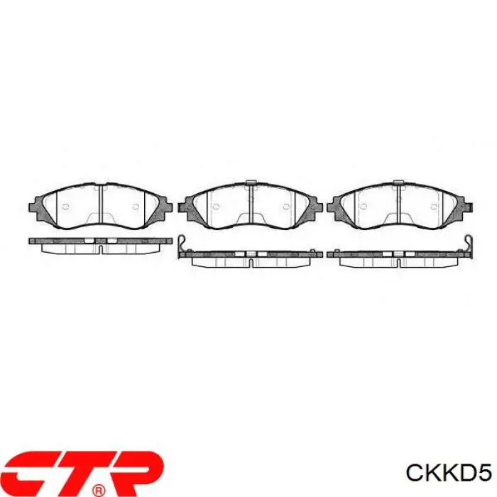 Колодки гальмівні передні, дискові CKKD5 CTR