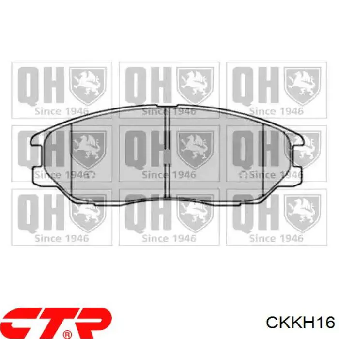 Передні тормозні колодки CKKH16 CTR