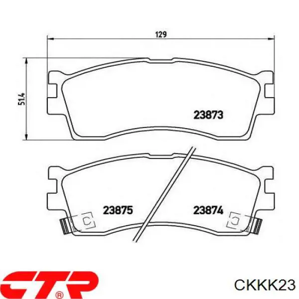 Гальмівні колодки CTR CKKK23 ціна, від 13.94 USD