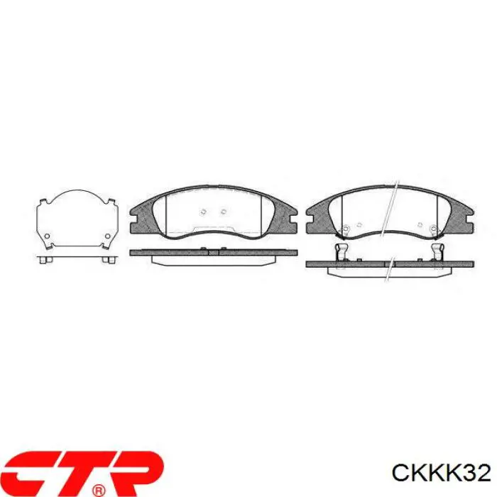 Колодки гальмівні передні, дискові CKKK32 CTR