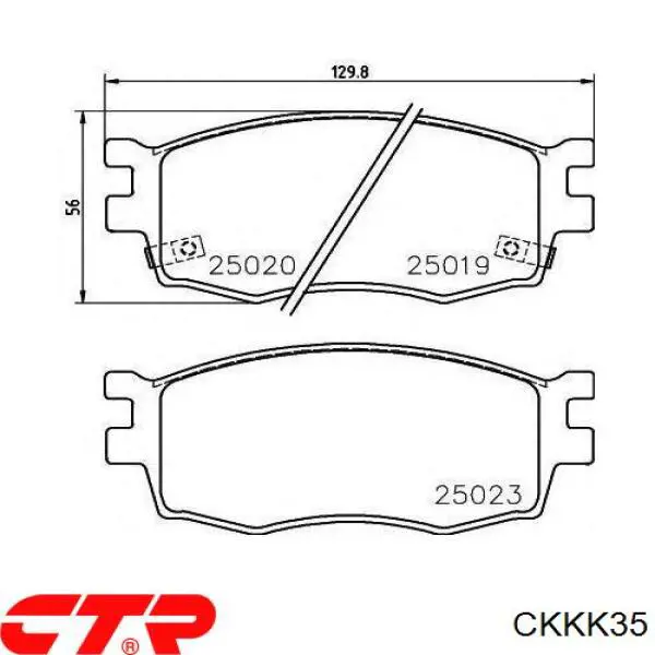 CKKK35 CTR Передні гальмівні колодки