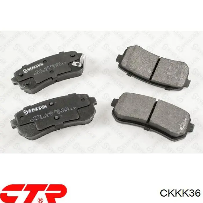 Задні гальмівні колодки CTR CKKK36 ціна, від 14.94 USD