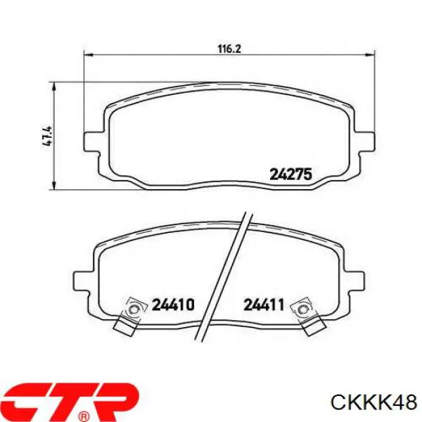 CKKK48 CTR Передні гальмівні колодки