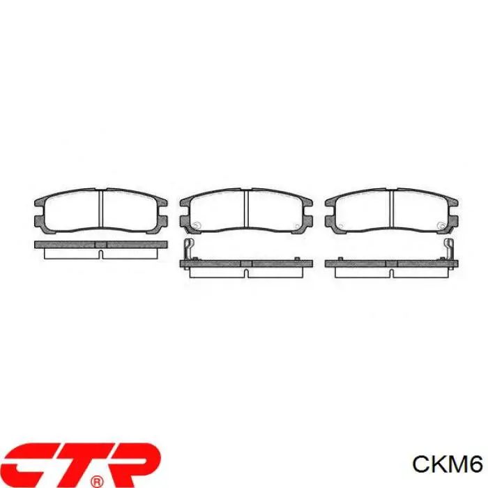 Передні тормозні колодки CKM6 CTR