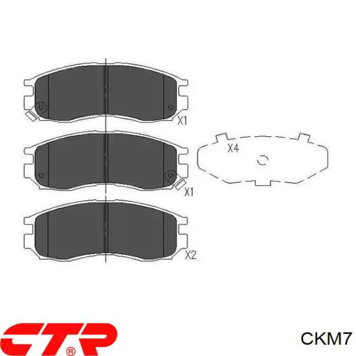 Купити CKM7 CTR Колодки гальмівні передні, дискові