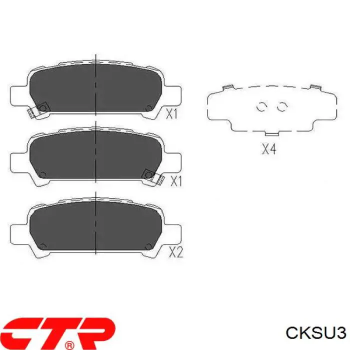 Купити CKSU3 CTR Задні колодки