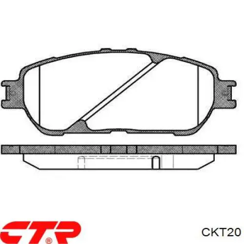 Колодки гальмівні передні, дискові CKT20 CTR