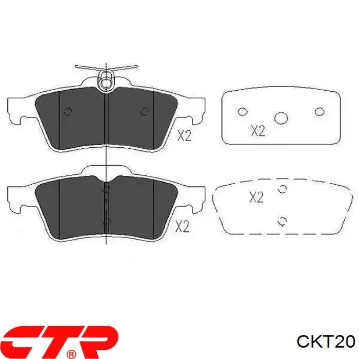 Передні тормозні колодки CKT20 CTR