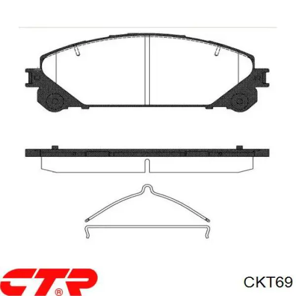 Передні тормозні колодки CKT69 CTR