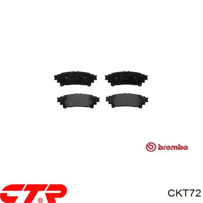 CKT72 CTR Колодки гальмівні задні, дискові