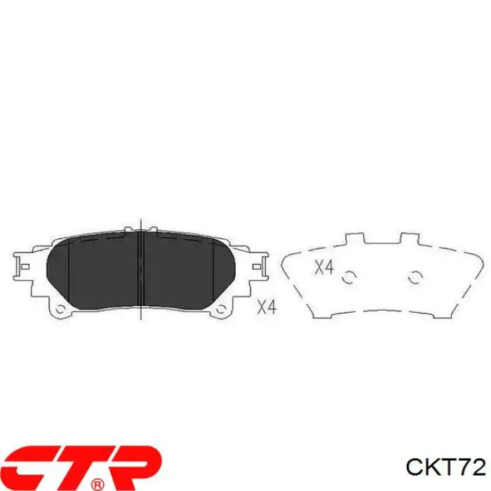 Задні гальмівні колодки CTR CKT72 ціна, від 24.04 USD