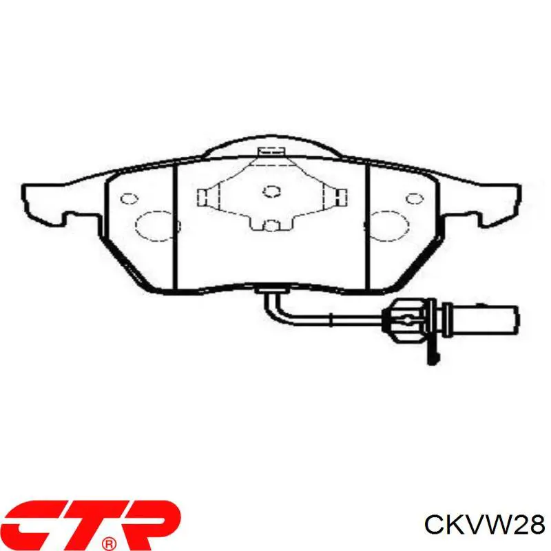 CKVW28 CTR колодки гальмівні передні, дискові