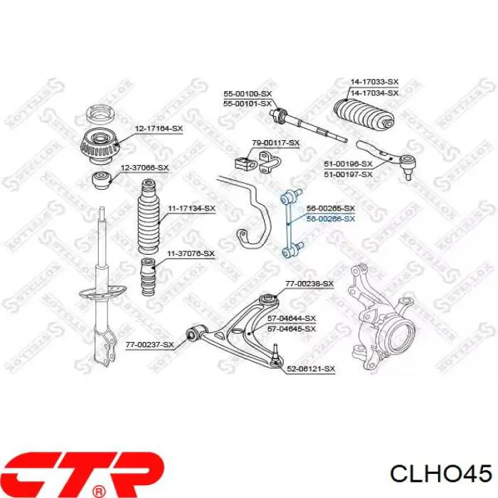 SL6360RM 555 Солдатик стабілізатора, переднього, правий