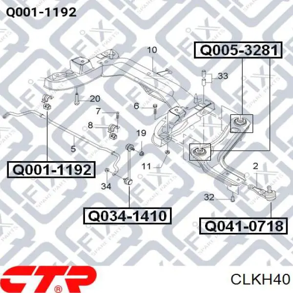 Стійка стабілізатора переднього CLKH40 CTR