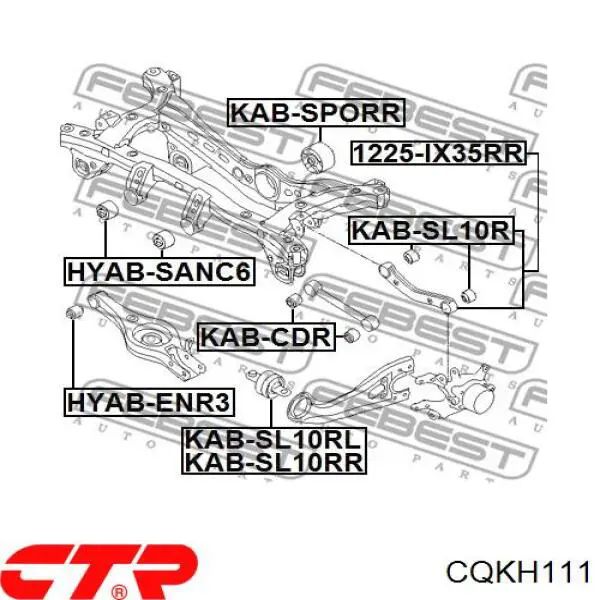 Важіль задньої підвіски поперечний CQKH111 CTR