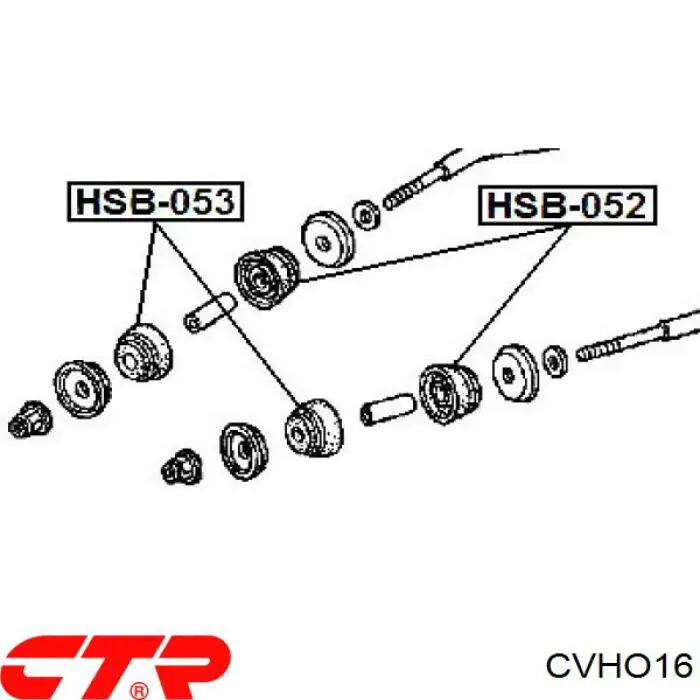 Втулка передньої радіальної тяги, передня CVHO16 CTR