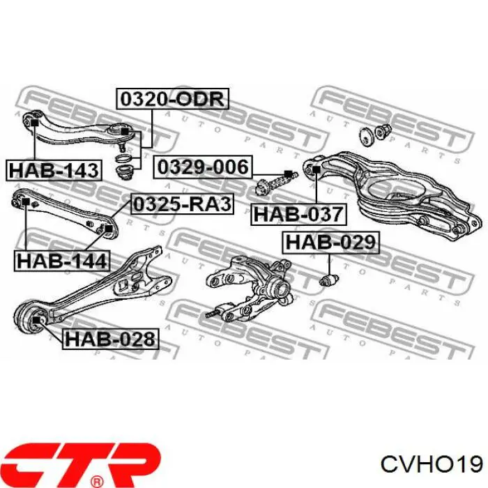 CVHO19 CTR Сайлентблок задньої підвіски
