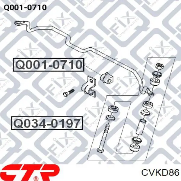 Подушка стабілізатора CTR CVKD86 ціна, від 2.42 USD