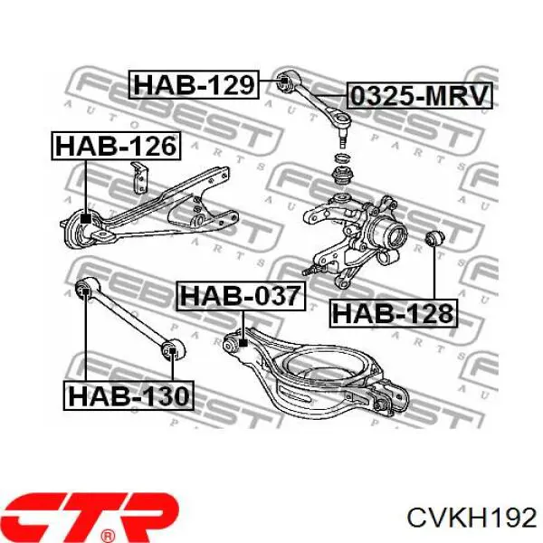 Купити CVKH192 CTR Сайлентблок заднього поперечного важеля