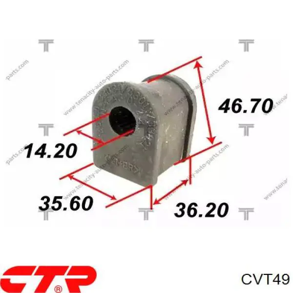 Втулка стабілізатора заднього CTR CVT49 ціна, від 1.79 USD