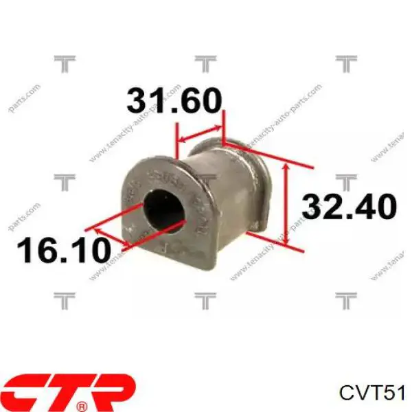 CVT51 CTR втулка стабілізатора переднього
