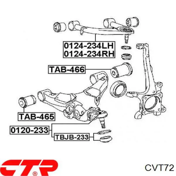 CVT72 CTR сайлентблок переднього верхнього важеля