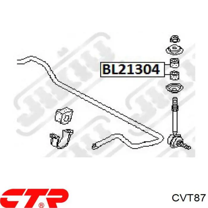 Втулка стійки заднього стабілізатора CVT87 CTR