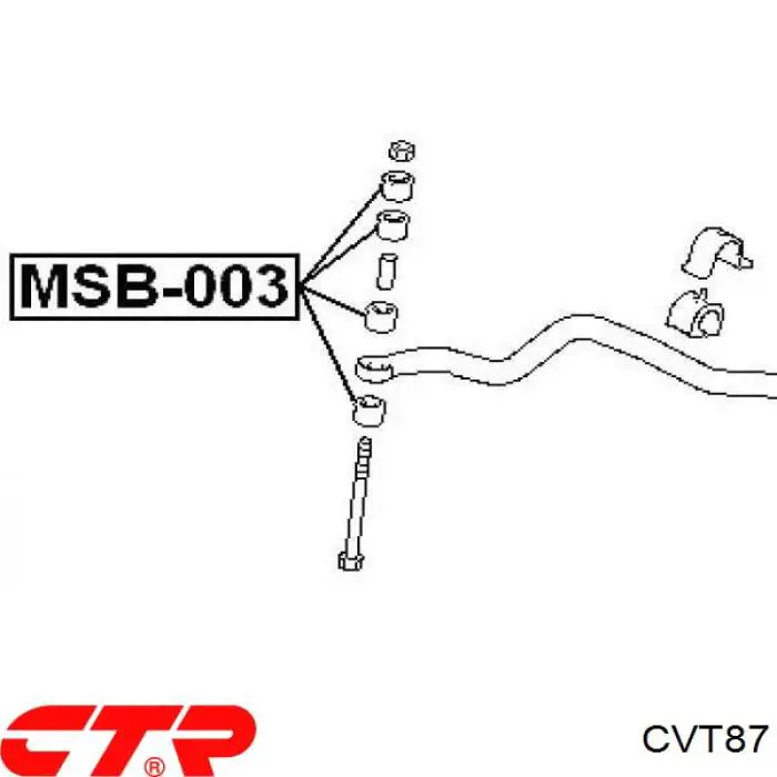 CVT87 CTR Втулка стійки заднього стабілізатора