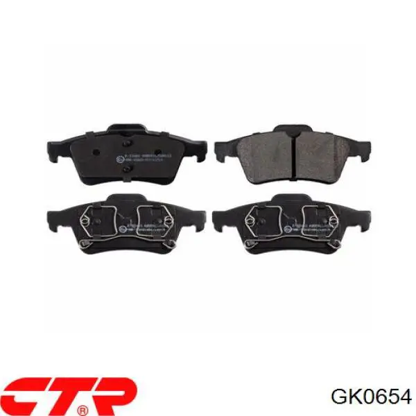 Задні гальмівні колодки CTR GK0654 ціна, від 13.61 USD