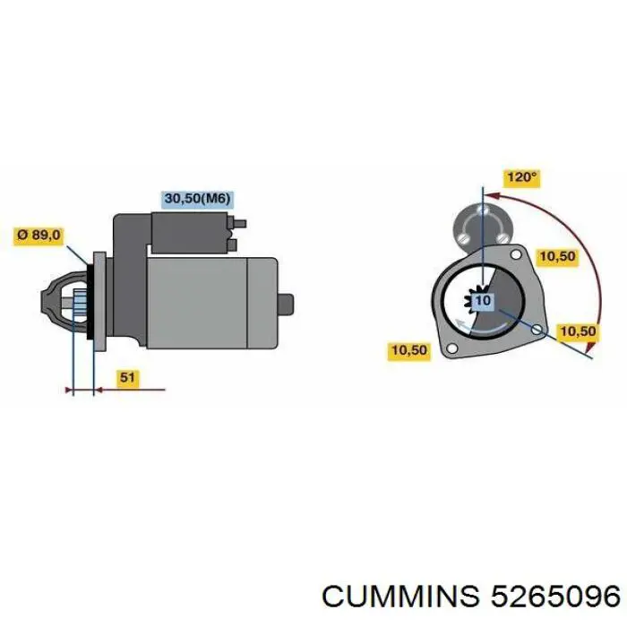 Стартер Cummins 5265096 ціна, від 273.60 USD