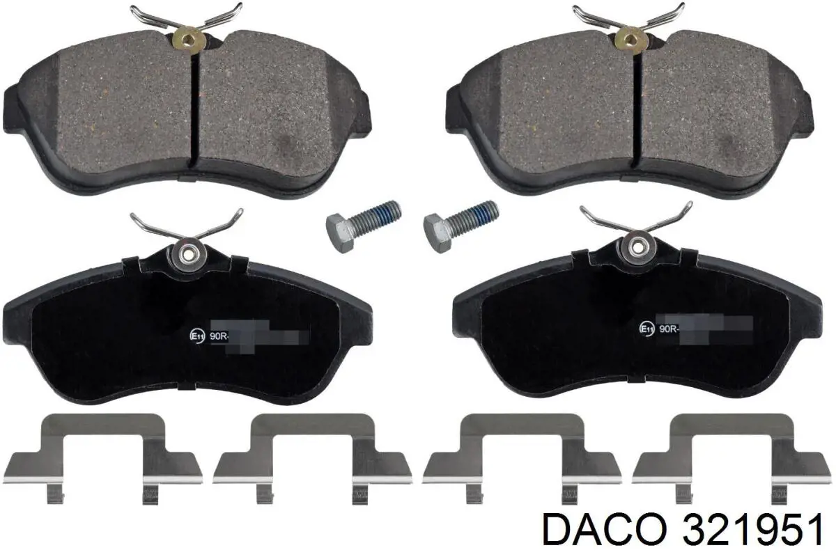 321951 Daco колодки гальмівні передні, дискові