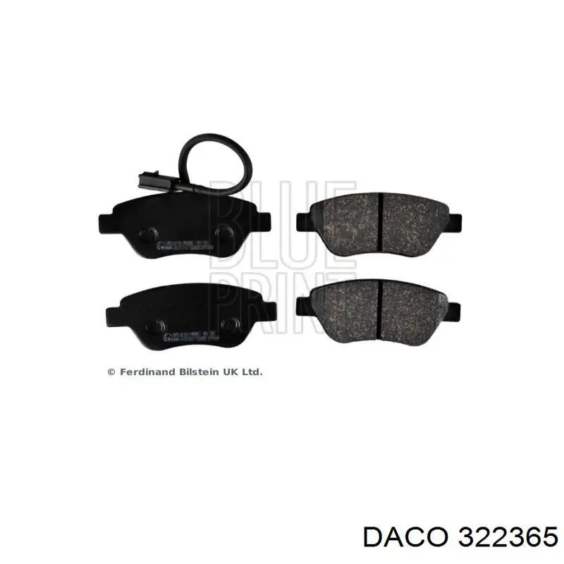 322365 Daco Передні гальмівні колодки