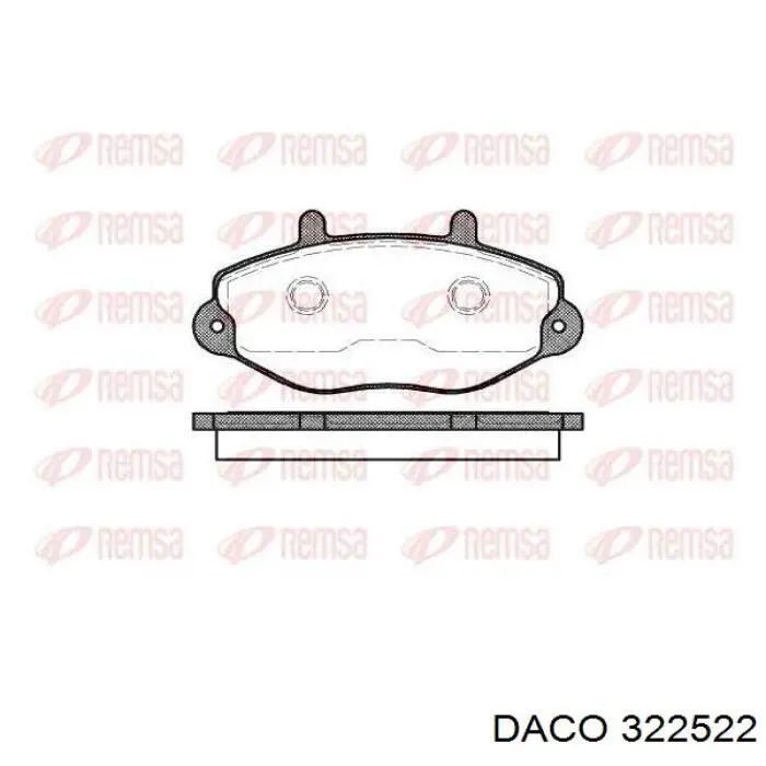 Колодки гальмівні передні, дискові 322522 Daco