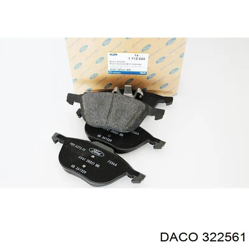 Купити 322561 Daco Колодки гальмівні передні, дискові