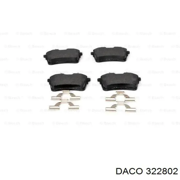 322802 Daco Колодки гальмівні задні, дискові