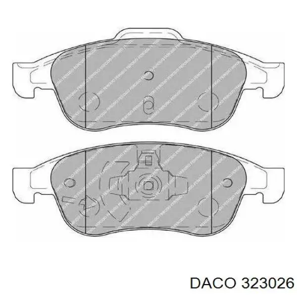 Купити 323026 Daco Колодки гальмівні передні, дискові