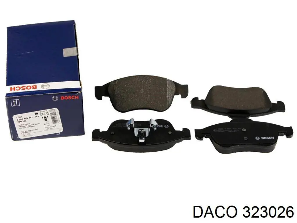 323026 Daco Передні гальмівні колодки