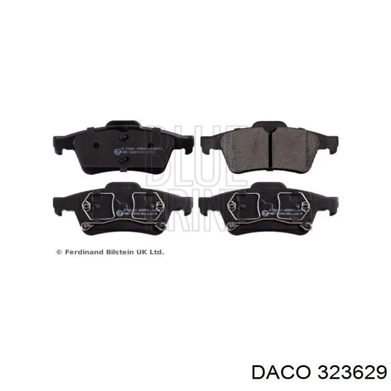 Задні гальмівні колодки Daco 323629 ціна, від 18.86 USD