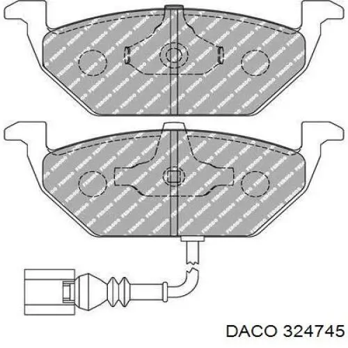 Гальмівні колодки Daco 324745 ціна, від 22.03 USD