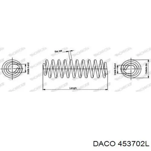 Амортизатор передній, лівий 453702L Daco