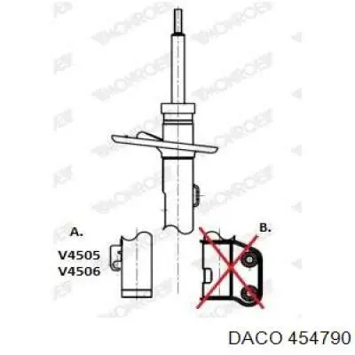 Стойка амортизатора передняя Daco 454790 ціна, від 50.68 USD