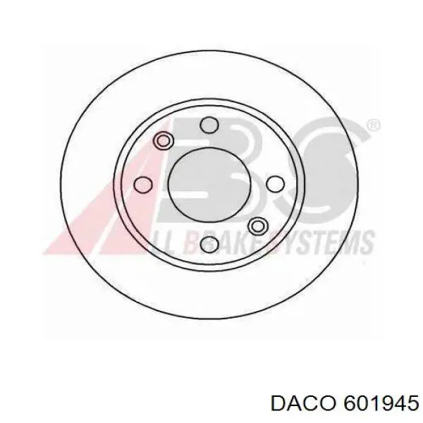Диск переднього гальма Daco 601945 ціна, від 27.44 USD