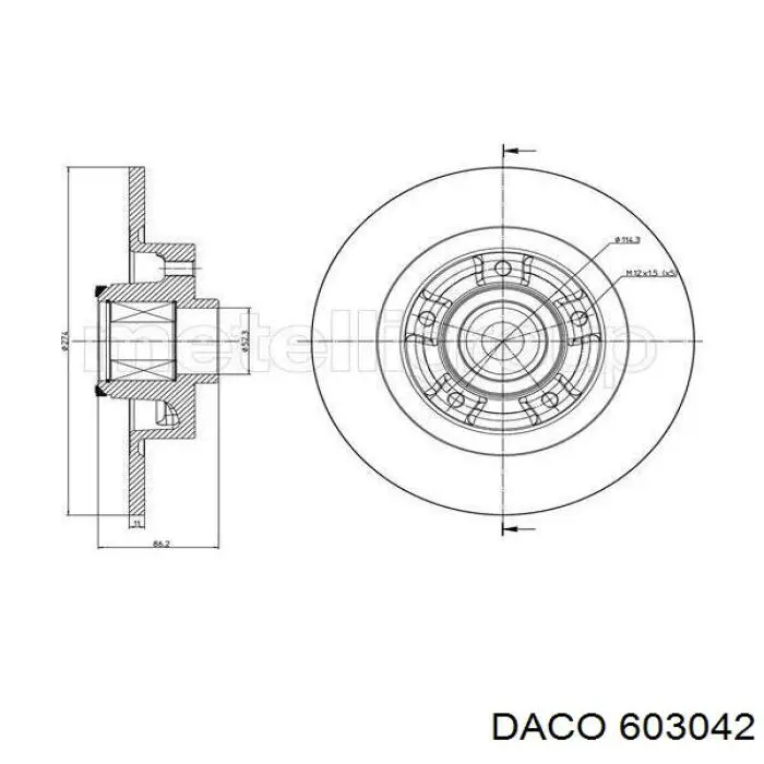 Задні дискові гальма Daco 603042 ціна, від 68.90 USD