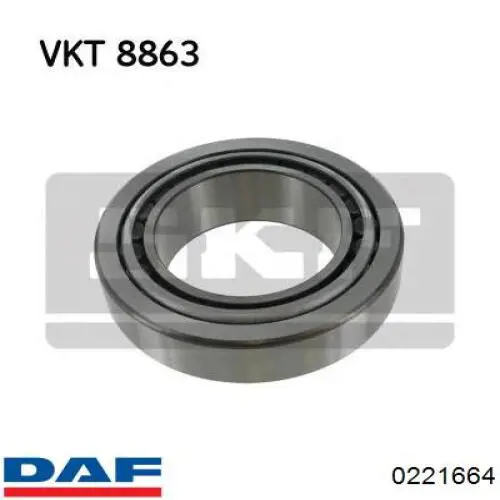 Підшипник маточини задньої DAF 0221664 ціна, від 45.69 USD