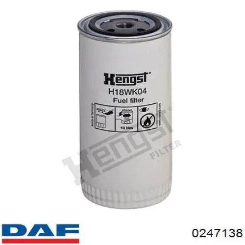 Фільтр тонкого очищення палива DAF 0247138 ціна, від 11.02 USD