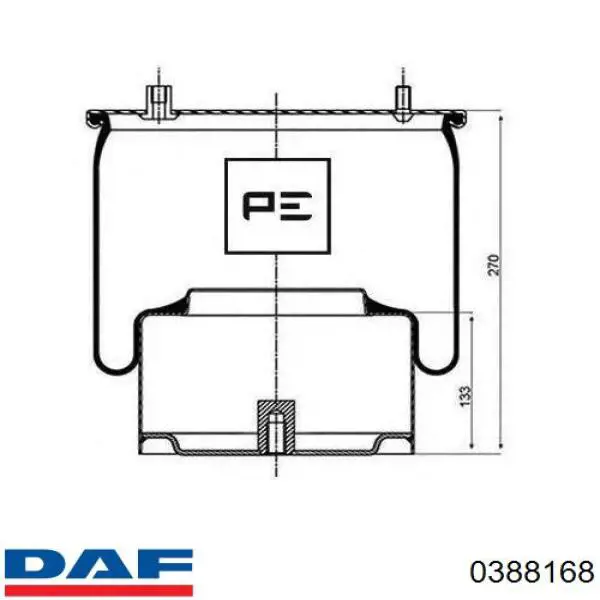 0388168 DAF Пневмоподушка/пневморессора моста заднього