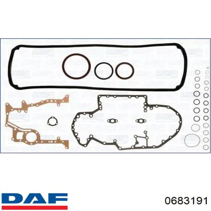 0683191 DAF Комплект прокладок двигуна, нижній