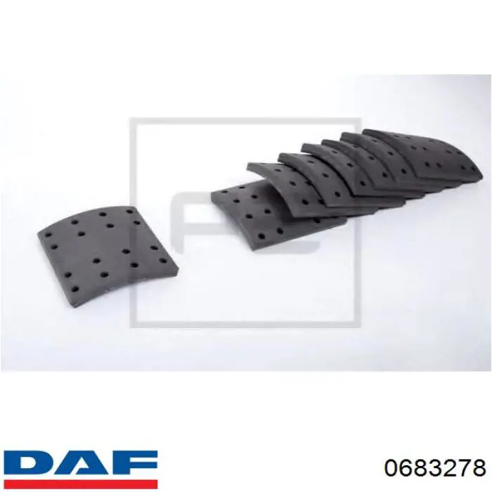 0683278 DAF Накладка гальмівна задня (TRUCK)