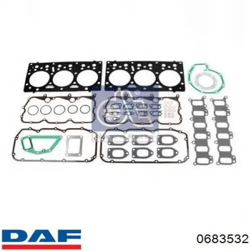0683532 DAF Комплект прокладок двигуна, верхній